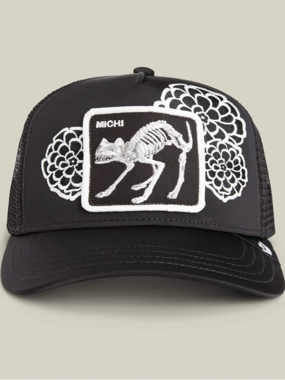 Goorin Bros. "DIA DE MICHI" Day of The Dead Trucker Hat. Mesh SnapBack NWT